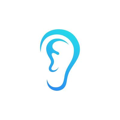 听图标插图模板矢量