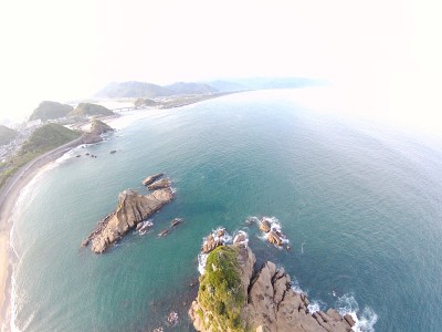 九州宫崎骏日美海滨无人机