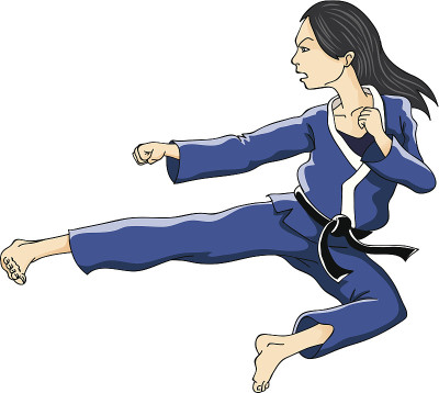 空手道的女孩