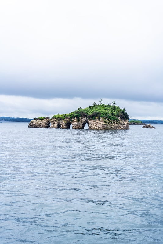 日本宫城松岛的全景海景