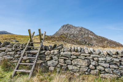 Tryfan Mountain Ridge的景观