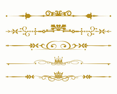 Decorative elements in vintage style