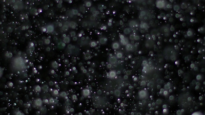 黑色背景上的慢动作雪