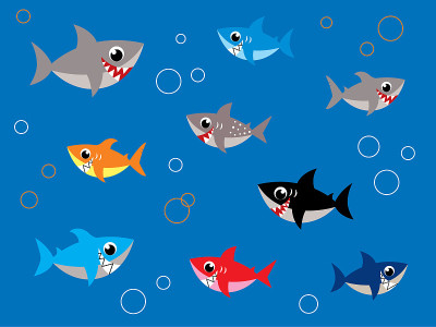 Cute Shark Vector Illustration