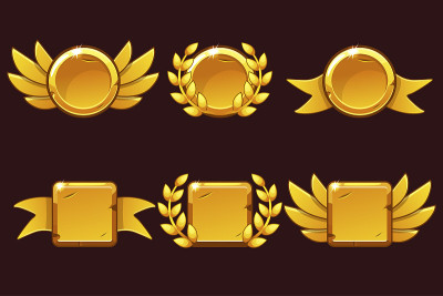 Template Receiving game achievement. Vector illust