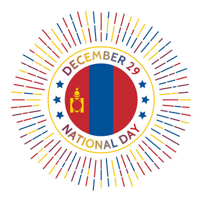 蒙古国庆徽章。