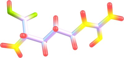 白色背景上的精氨酸分子结构