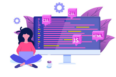Software Development, Programmer at work. Big data
