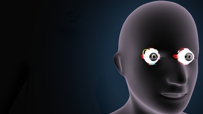 人体眼部解剖的3d渲染。