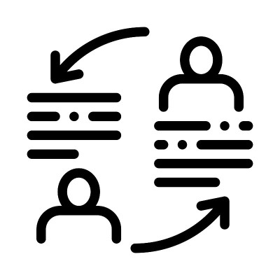 知识共享图标矢量大纲插图