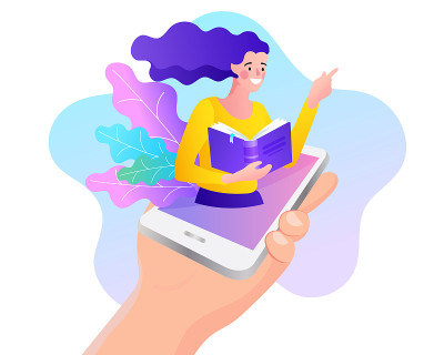 年轻人有想法。好主意是电灯泡的形式。矢量插图。