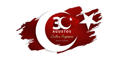 8月30日，土耳其胜利日(30 agustos, zafer bayrami)广告牌，海报，社交媒体