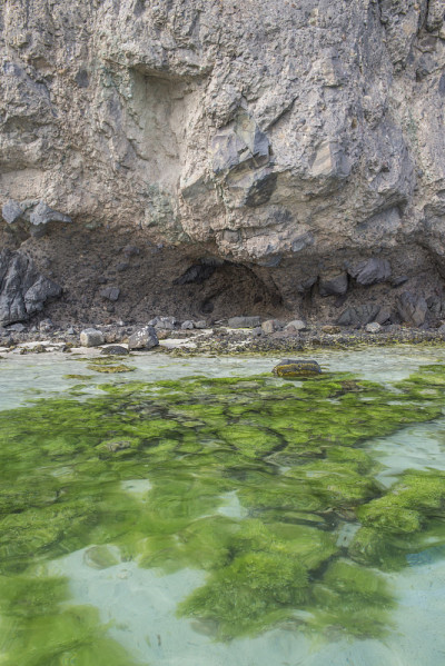 海与沙漠，巴哈半岛，靠近墨西哥科尔特斯海