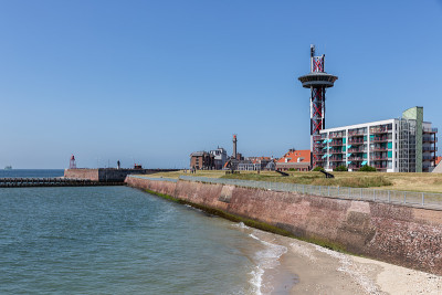 海景海港荷兰城市Vlissingen在Westerschelde