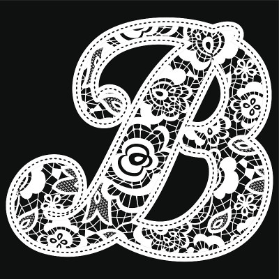 刺绣花边首字母b