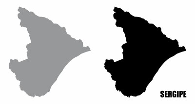 塞尔吉佩州剪影地图