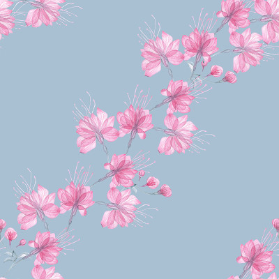 无缝透明的花