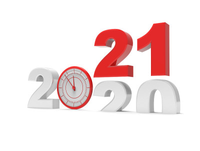 新年快乐2021 3D插图