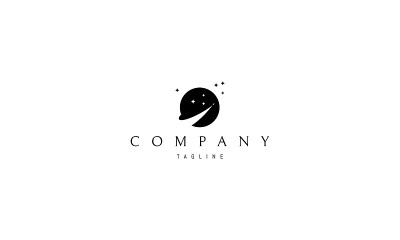 矢量标志，描绘了一个行星与火箭飞行。