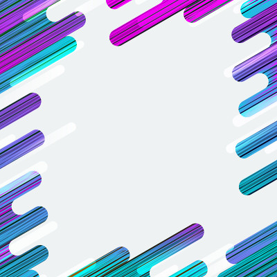 Colorful frame with stripes on a light background.