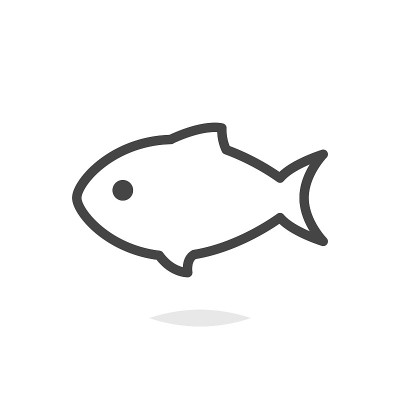 鱼线图标矢量