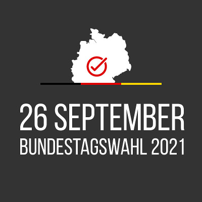 Bundestagswahl 2021 -德国联邦选举，平面向量横幅或海报