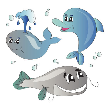 海洋生物的图像向量集