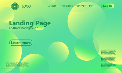 Website landing page. Geometric background.