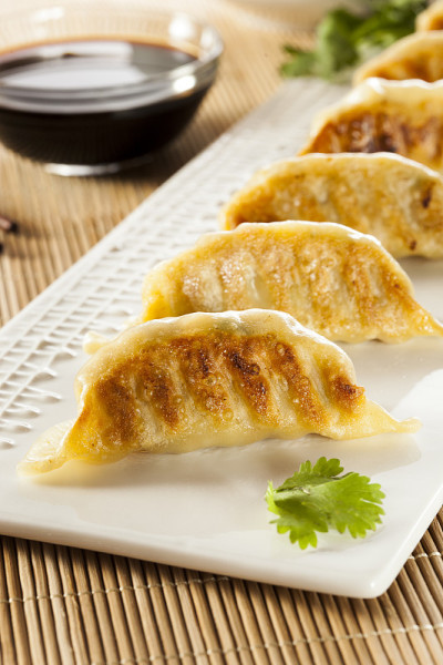 自制亚洲素食锅贴