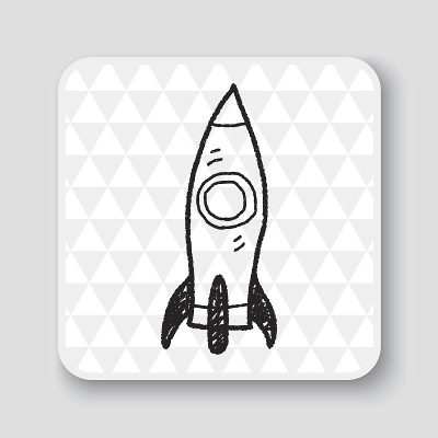 宇宙飞船涂鸦