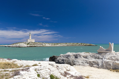灯塔在Vieste，阿普利亚地区，意大利