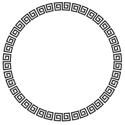Black Circle Frame for Certificate, Placard Go Xi 