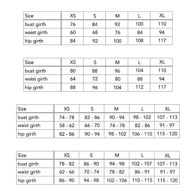Women new European system clothing standard body m