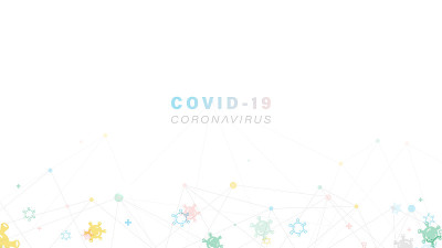 冠状病毒2019 - ncov概念。抽象多边形和连接点背景。矢量图