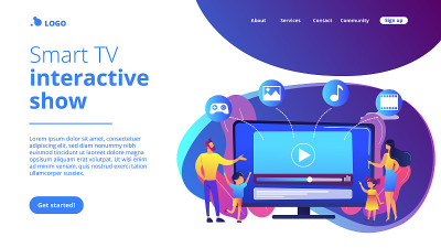 SmartTV内容概念登陆页面。