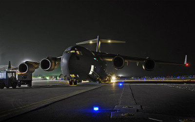 C-17运输机，坎大哈，阿富汗赫尔曼德省