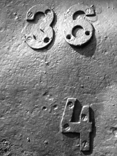 金属背景和数字