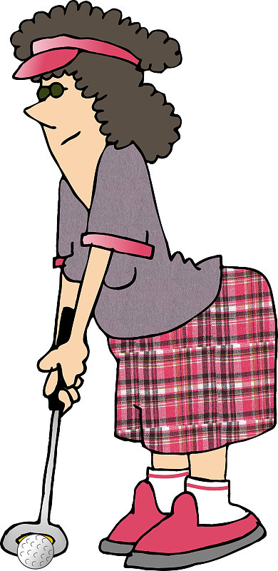 夫人的高尔夫球手