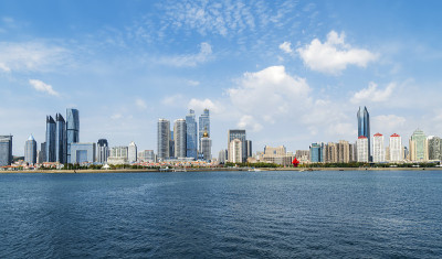 青岛城市建筑景观与天际线