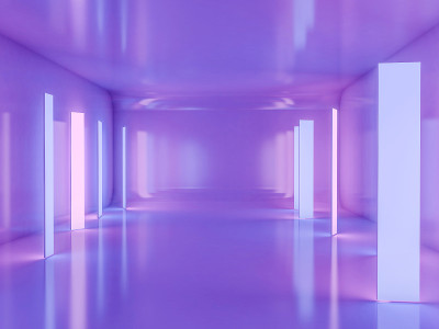 抽象的现代建筑背景。3 d