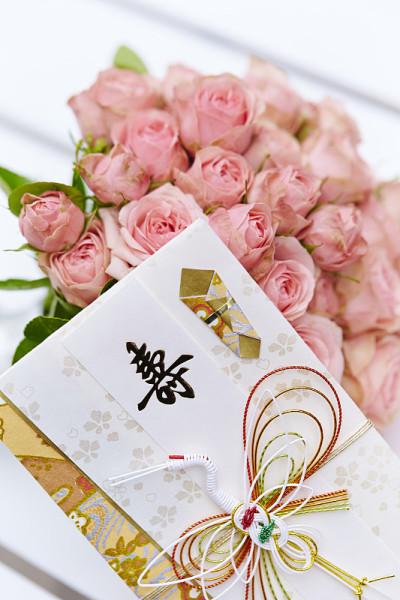 花束附信封
