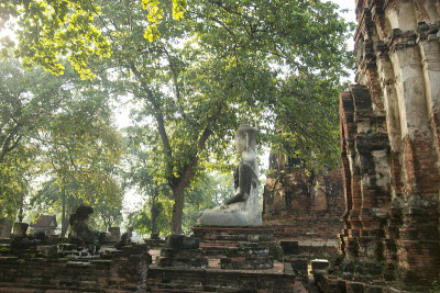 亚洲泰国大城府历史公园寺庙