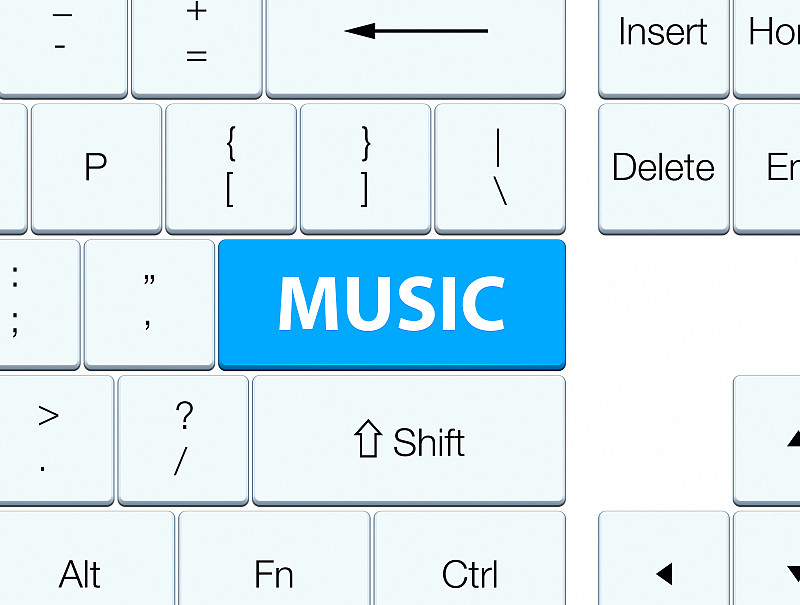 音乐青蓝键盘按键