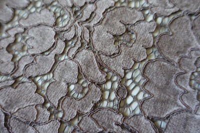 近距离的银guipelefabric