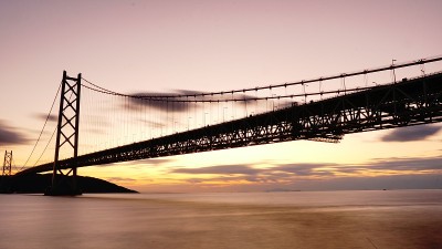 明石kaikyo Bridge在日本舌谷美子