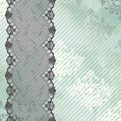 银色和蓝色背景无缝花边