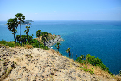 美丽的海景在蓬贴海角的观点，普吉岛，泰国