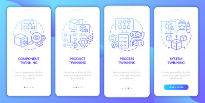twin level蓝色梯度登机移动应用程序屏幕