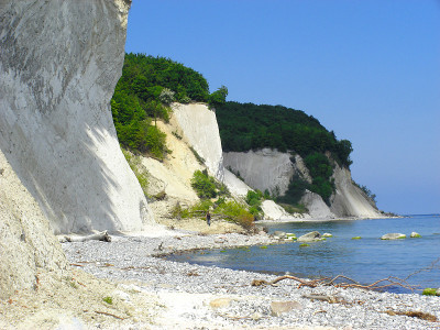 鲁根岛的白垩悬崖，波罗的海的巨石，Jasmund国家公园，鲁根岛，德国