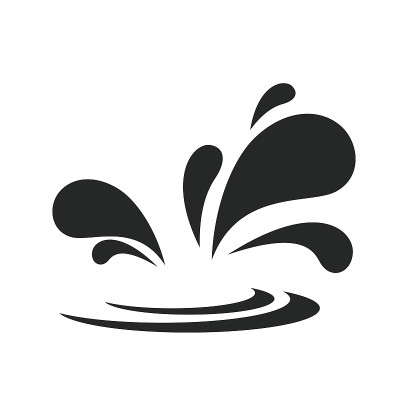 飞溅水图标矢量设计插图